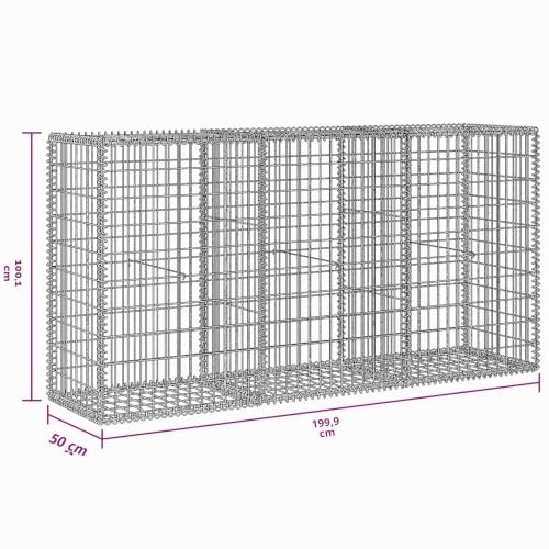 Gaviones de jardín vidaXL 200x50x100 cm, la solución de malla metálica para delimitar con estilo 4