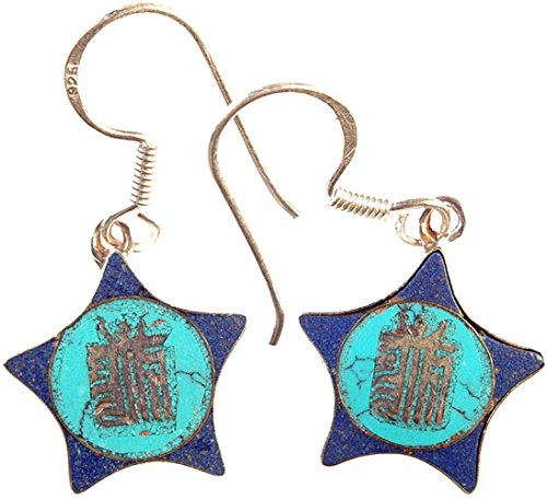 Exotic India Nepalese Earrings - Sterling Silver