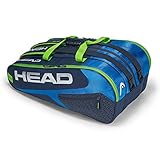 HEAD Elite 12R Monstercombi Tennisschlägertasche, blau/grün, Einheitsgröße