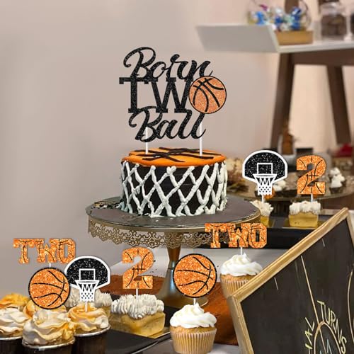 Décorations gâteaux basket Born 2 Ball fête 2e anniversaire garçon - 2