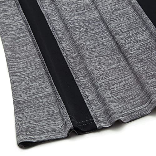 Helloacc Womens Scoop Neck Short Sleeve Yoga Top Loose Fit Sport Workout T Shirt Light Grey #TOP6