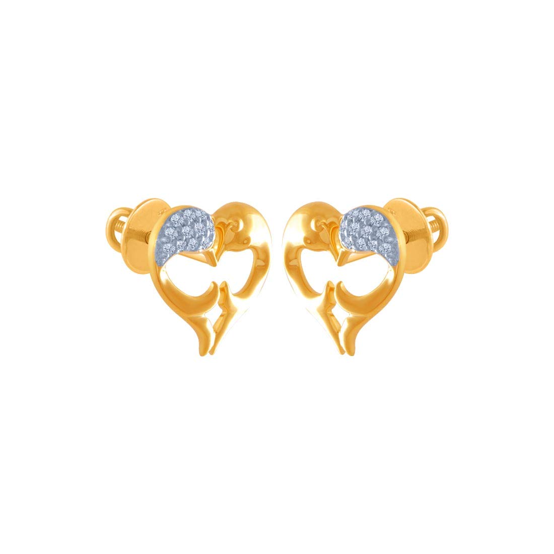 Gold and Diamond Stud Earrings for Women-image-20