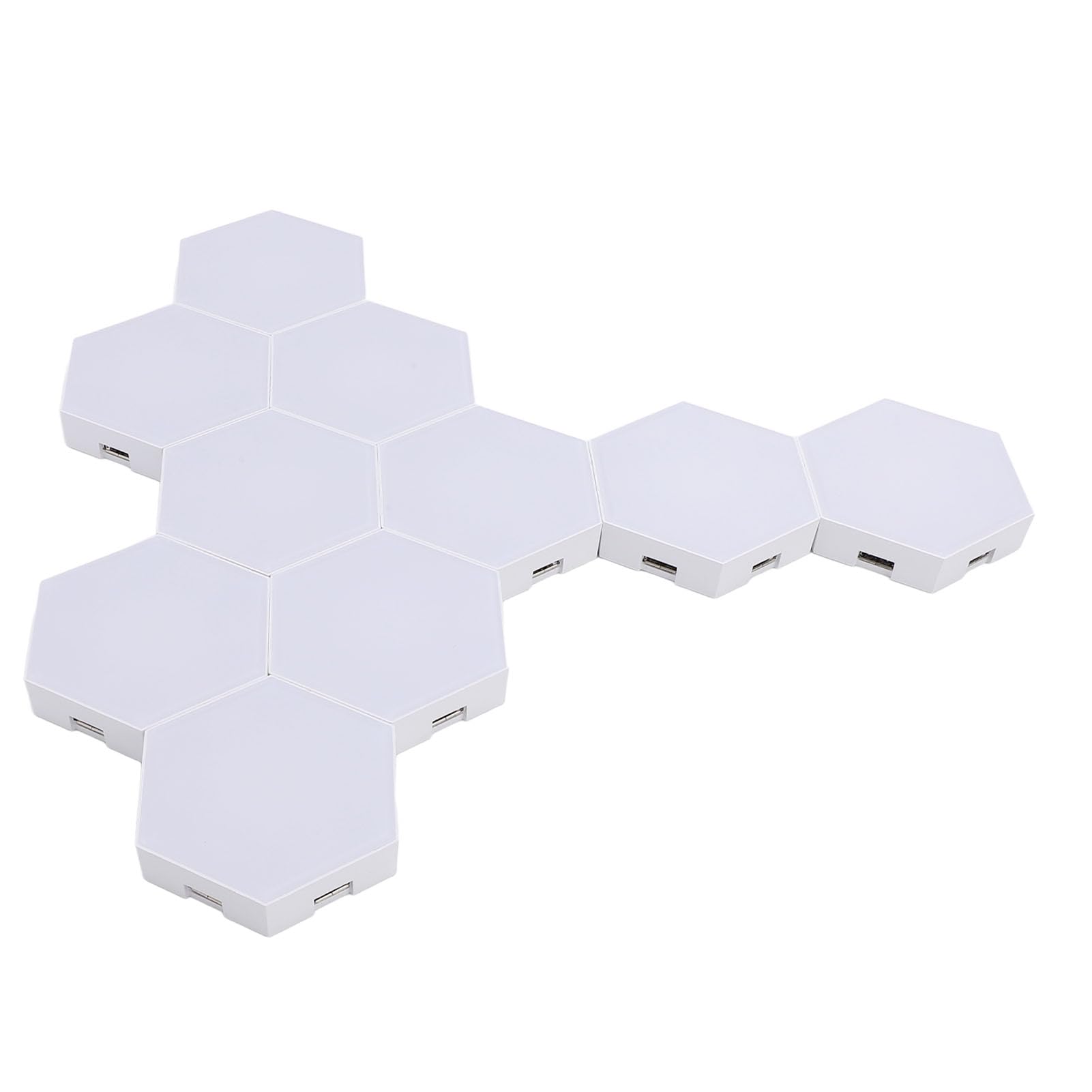 Paneles de Luz Hexagonales, 10 Juegos de Paneles de Luz Hexagonales LED RGB Inteligentes con Sincronización de Música y Control WiFi, Perfectos para Decoración de Salas de Juegos, Fácil