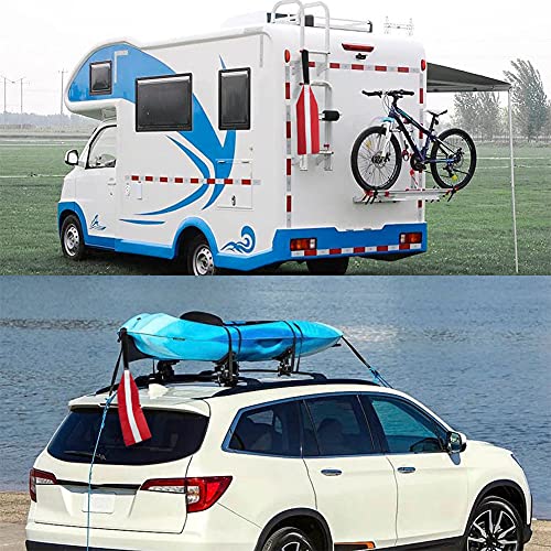 Kajakflaggen, Asudaro Rote Kajak-Flagge Kajak-Sicherheitsflagge Warnflagge für Kajak-Kanus SUP Abschleppwarnflagge Bootszubehör Sicherheitszubehör,reflektierend - Image 4