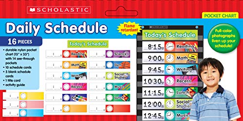 Scholastic Classroom Resources Pocket Chart Daily Schedule, Black (Sc583865) #TOP1