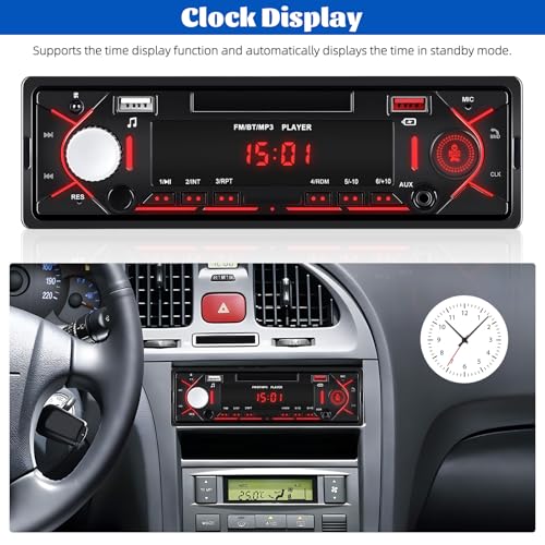 Radio de coche Bluetooth multimedia single DIN miniatura 4