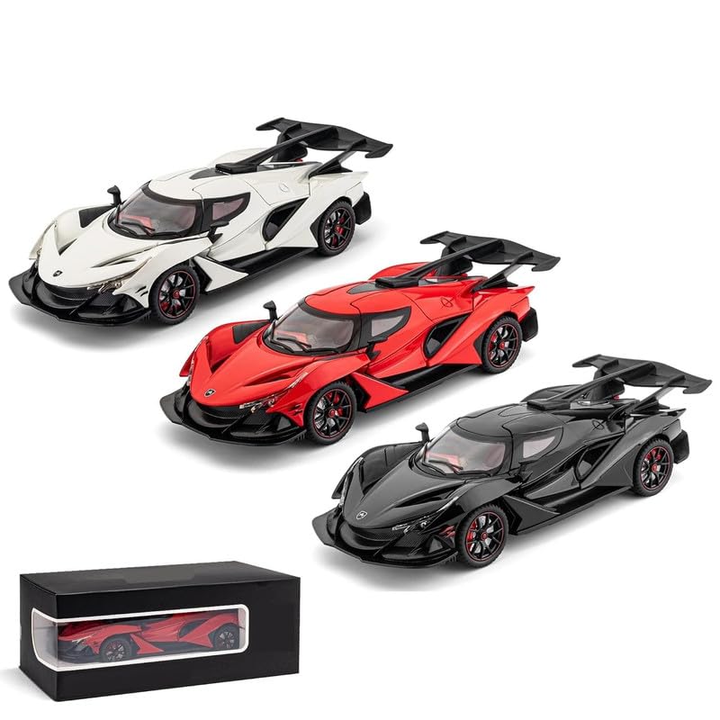 Image of 1:24 Scale Big Apollo IE Metal Diecast Car for Kids, Unisex, 3+, Multicolor, 15 cm (L) x 6 cm (W) x 4 cm (H), Openable Doors, Sound & Light Effects, Pullback Function, All Ages, Toy Car