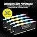 Corsair Vengeance RGB DDR5 RAM 64GB (4x16GB) 6400MHz CL32 Intel XMP iCUE Kompatibel Computer Speicher - Schwarz (CMH64GX5M4B6400C32)