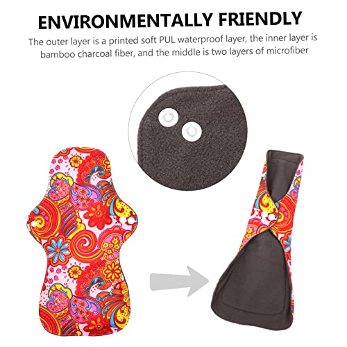 iplusmile Reutilizável 6 Peças De Toalha De Tia Guardanapo Lavável Menina Carvão De Bambu Absorvente