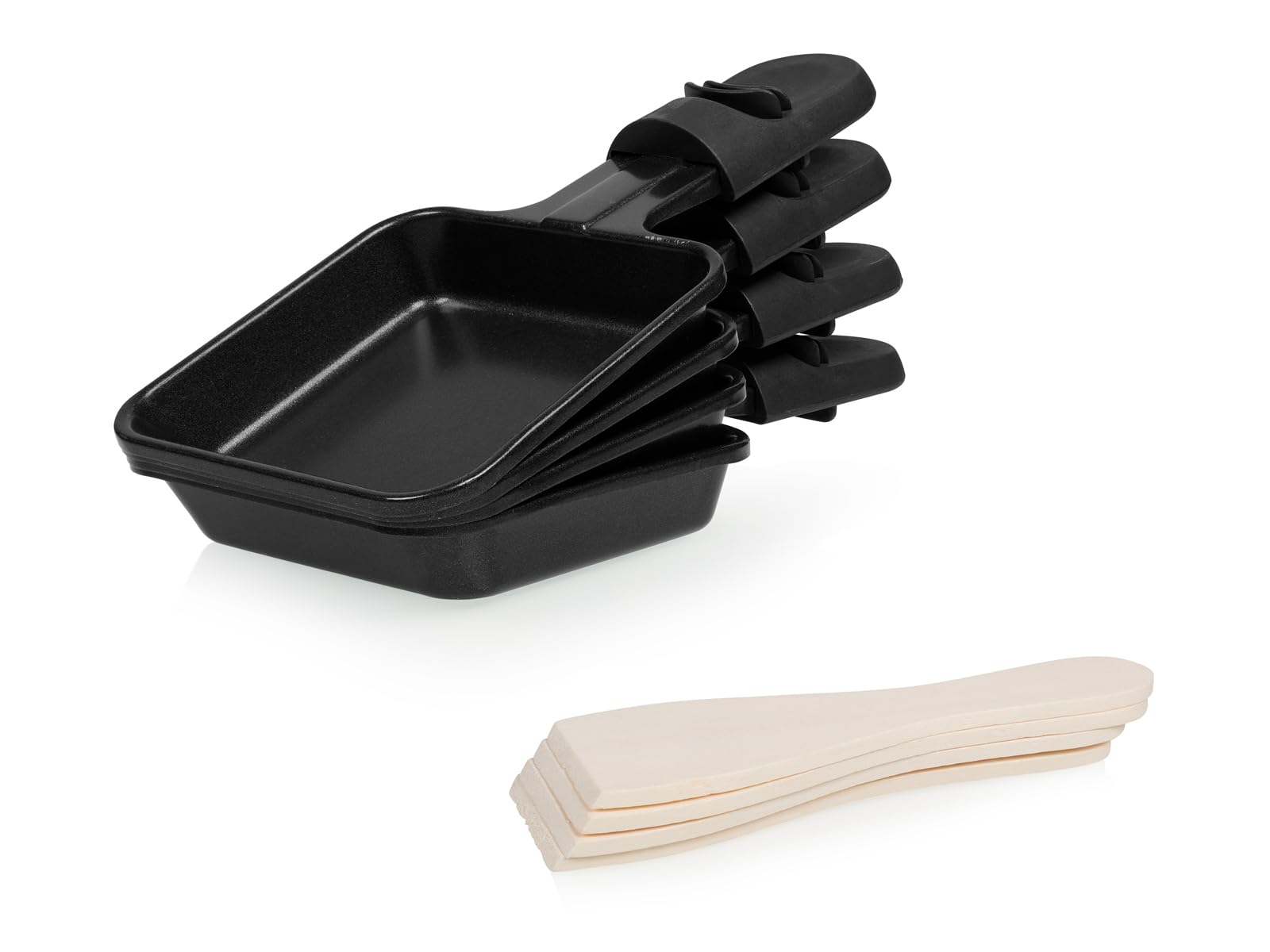 Raclette con placa de piedra, 21 x 21 cm, para 4 personas, 600 W