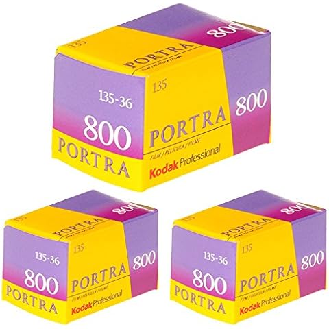 Ritz Camera Pack of 3 Kodak 145 1855 Professional Portra 800 Color Negative Film (ISO 800) 35mm 36 Exposures Cover