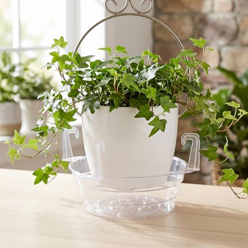 Panier suspendu en plastique avec crochets pour plantes intérieur jardin balcon - 8
