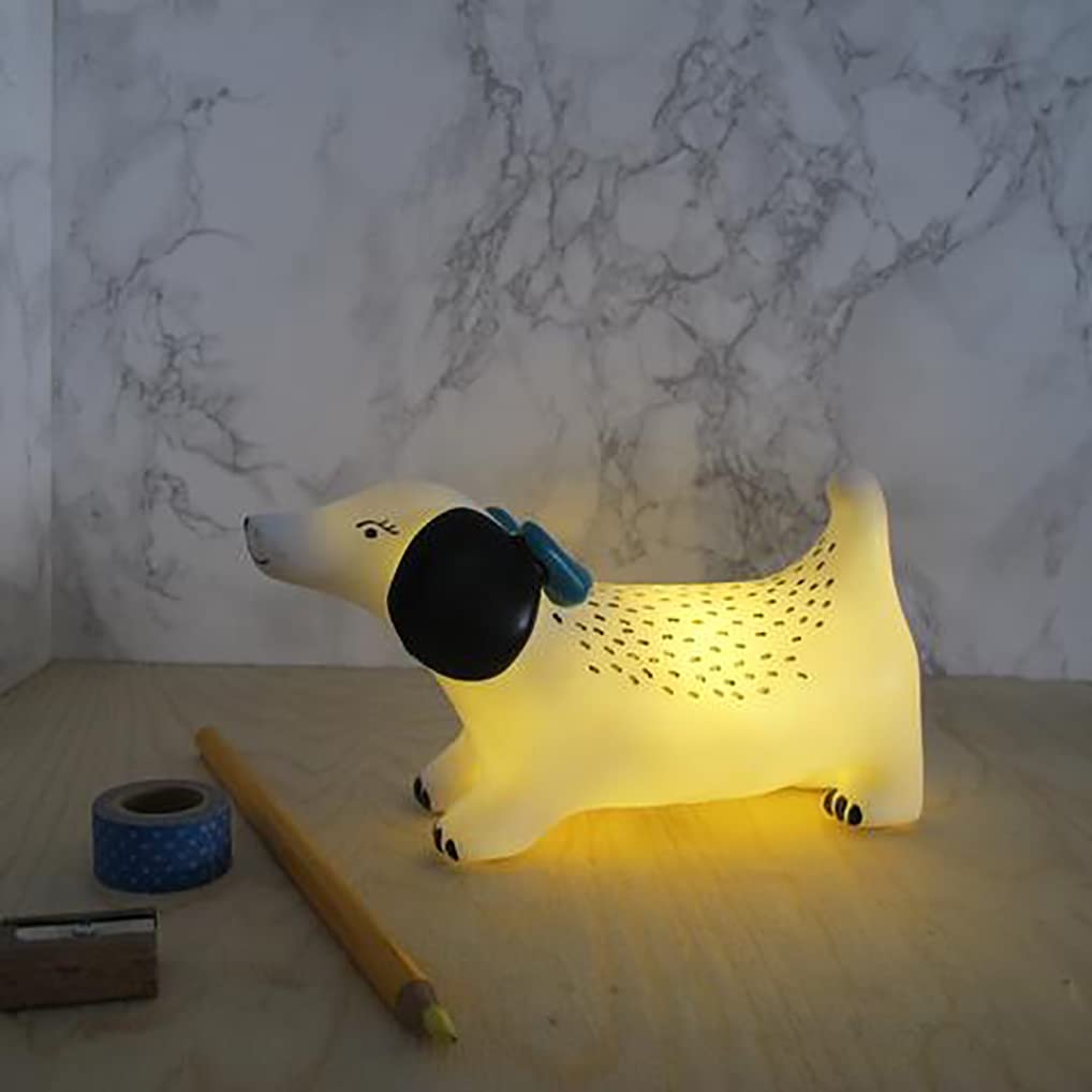 Süße Hundelampe Aus Kunstharz - Sanftes LED Nachtlicht Für Kinderzimmer & Wohnbereich