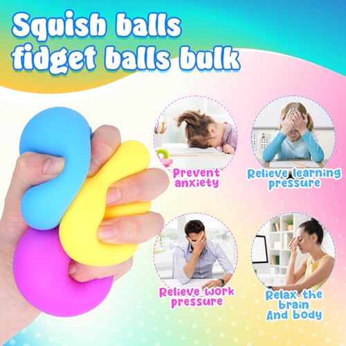 Squishy-Stress-Balls-for-Kids-Adults-18-Pack-Stretchy-Fidget-Ball-for-Anxiety-Stress-Relief-Hand-Therapy-Sensory-Squishy-Ball-Party-Favors-Classroom-Prizes-Christmas-Stocking-Stuffers-for-Kids