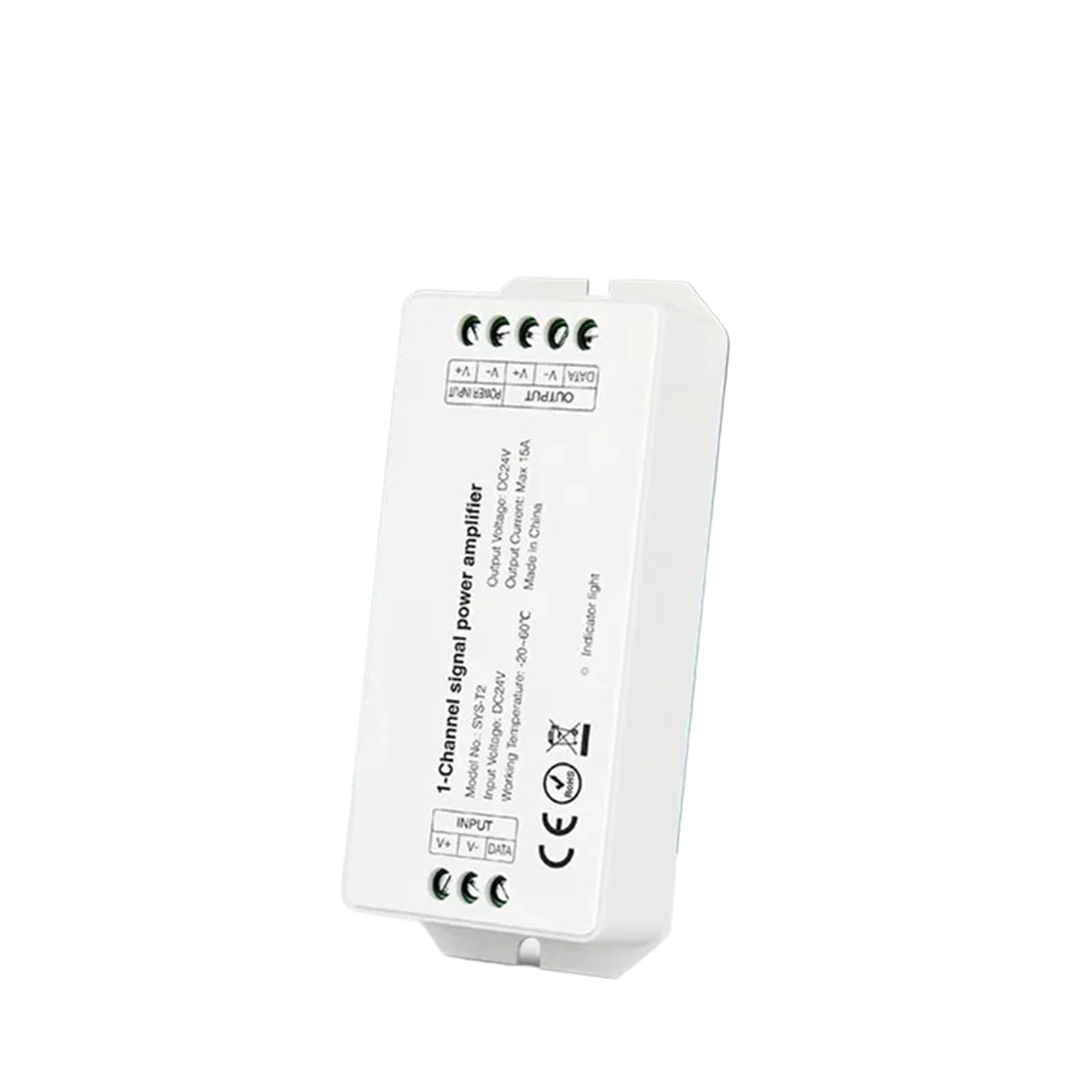 Controlador atenuador LED SYS-T2 Amplificador de potencia de señal de 1 canal SYS-T1 Controlador host de 1 canal 15A DC24V 2.4G controles Luces LED de la serie SYS(SYS-T1 Controller)