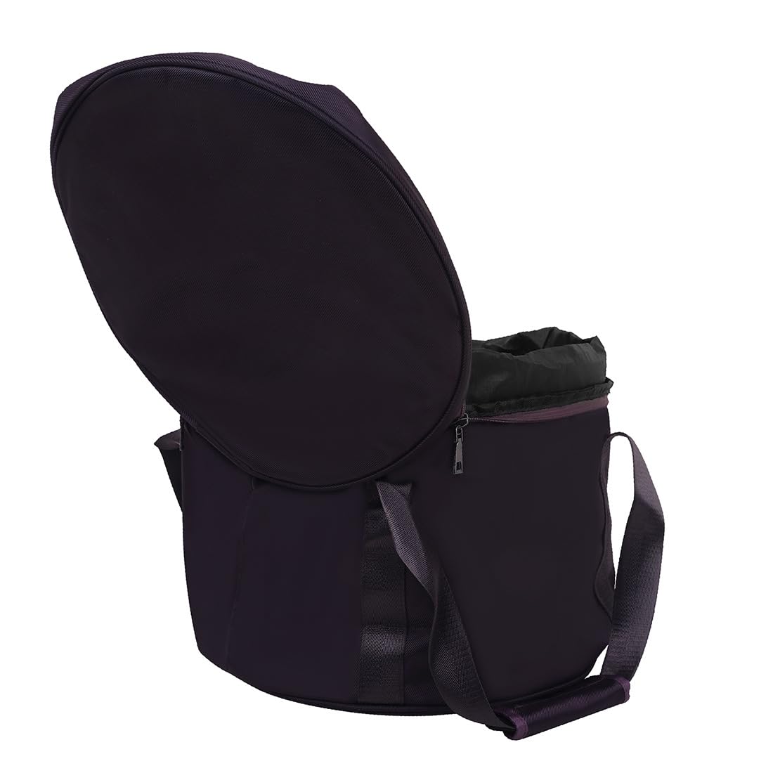 Bolsa de transporte para cuencos cantores de meditación y yoga, estuche de viaje con cremallera de doble capa para cuencos cantores de 8 pulgadas (morado)