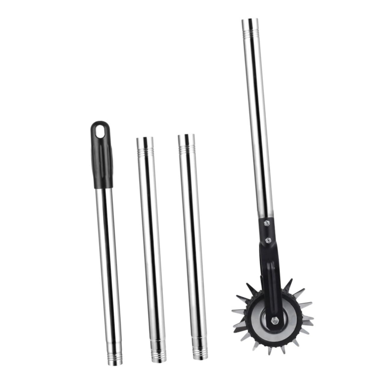 TOYANDONA Strumento Manuale per Bordi del Prato con Ruota in Metallo Inossidabile, Portatile e Facile da Smontare, per Giardinaggio e Cura del Prato