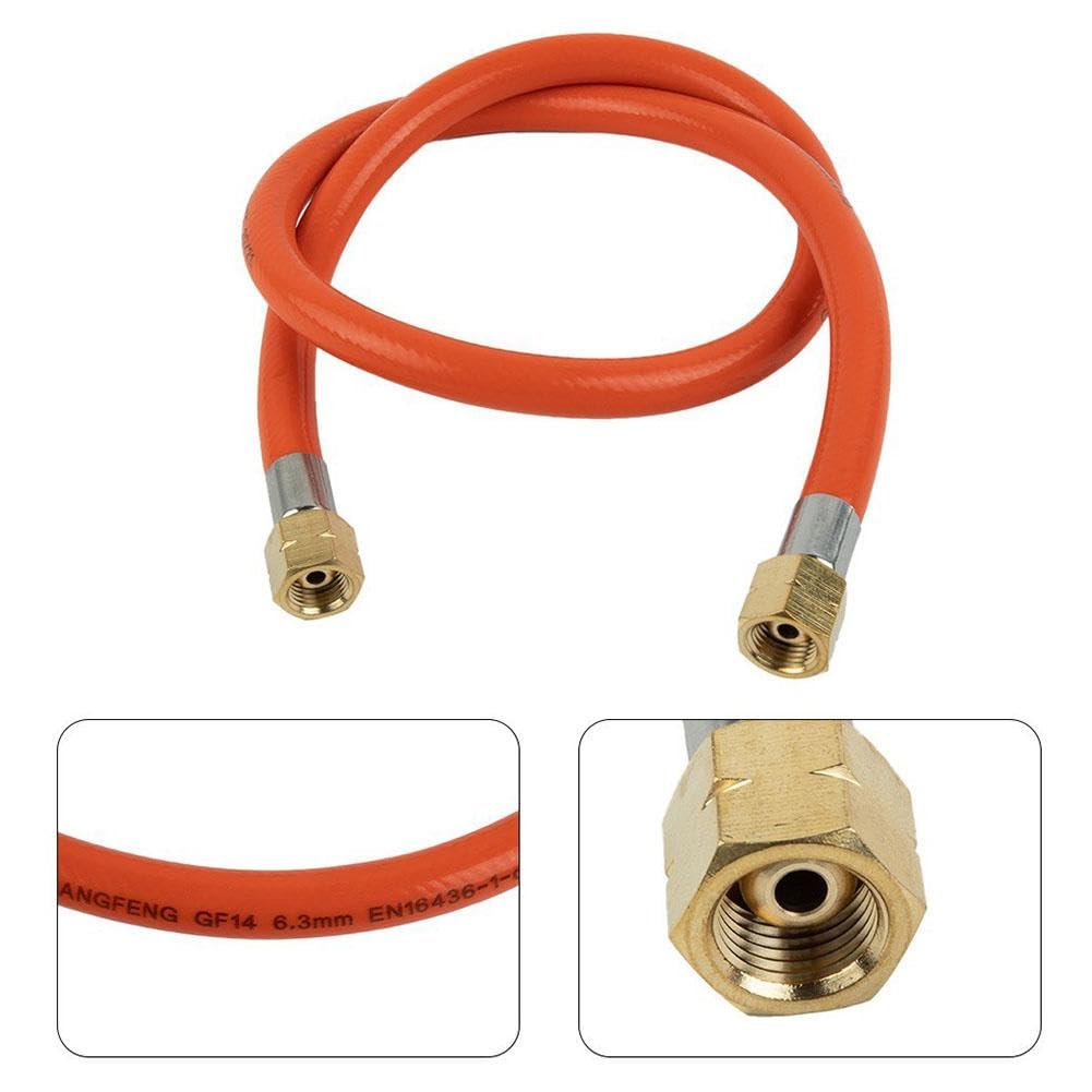 Generisch Tubo di propano per camper, roulotte, camper, tubo del gas 80 cm, attacco tubo del gas da 1/4"