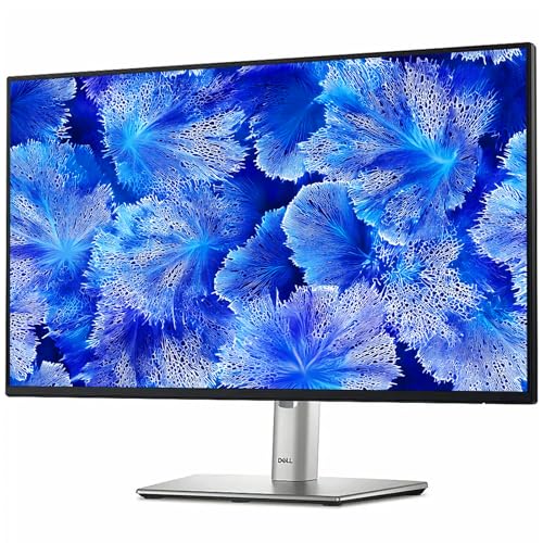 Image of Dell P24 inch Monitor, LED FHD - 100Hz Refresh Rate 1500:1 Contrast Ratio, AMD FreeSync - VESA, IPS, Height /Tilt /Pivot /Swivel Adjustability, 2 x DisplayPort & HDMI, USB, Black, Silver