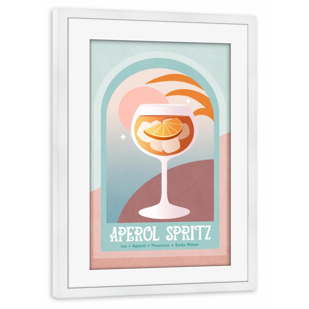 artboxONE Poster mit Rahmen weiß 45x30 cm Tunaboylu - Aperol Spritz von The Artcircle - gerahmtes Poster