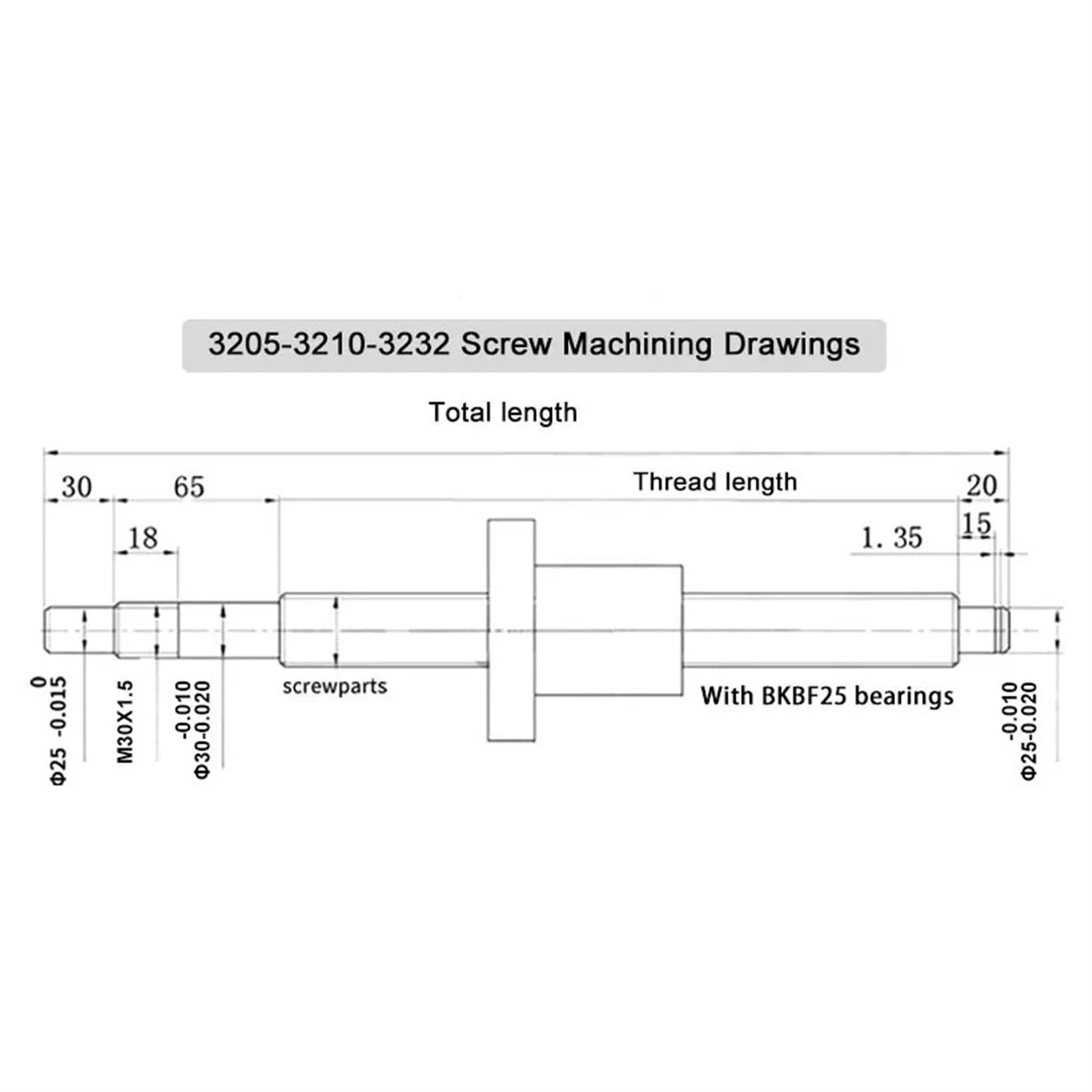 Metal Ball Screw nut end Processing Ball Screw Kit SFU3205+HGR30 Linear Guide Kit with 4pcs HGW30CC Slider Blocks L550-1050mm+HM25-110 for Part(550mm)