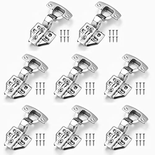 8個セット スライド蝶番 35ミリ 半かぶせ ネジ付き スライド丁番 銅の芯 ヒンジ 油圧式 扉 家具 クローゼット 下駄箱 システムキッチン等に適用 建築部品