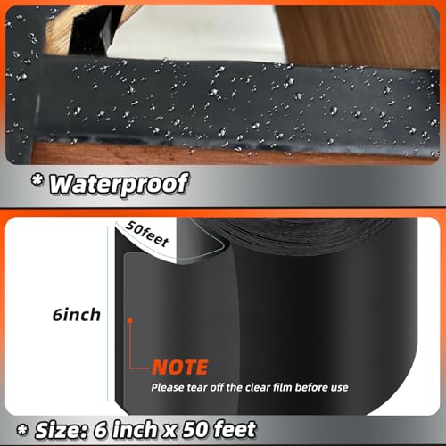 Image of 1 Pack Joist Tape 6 inch x 50' Weather-Resistant Butyl Deck Flashing Tape for Wood Decks, Beams, Roofs and More