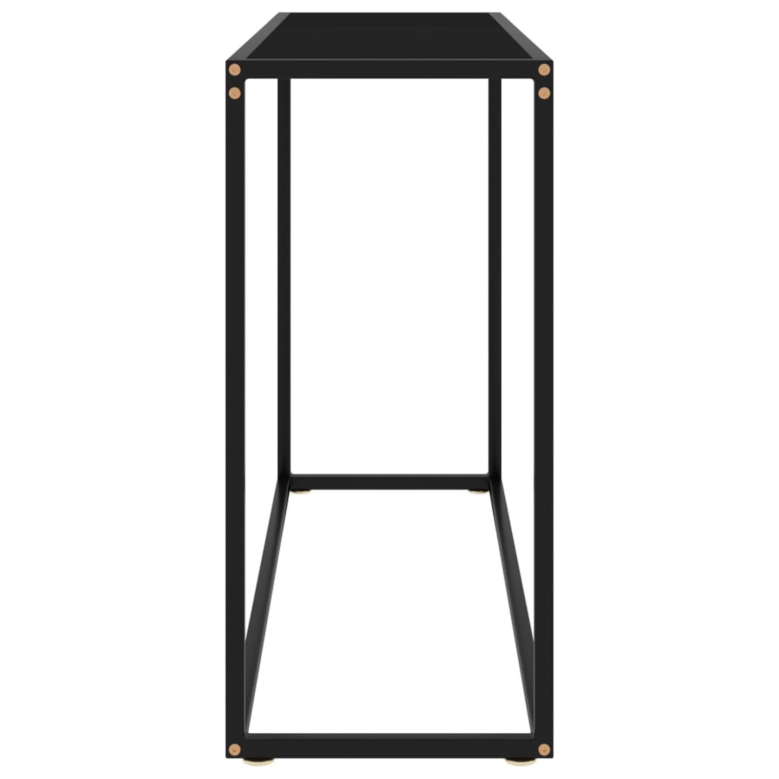Homgoday Stolik konsolowy, czarny, 100 x 35 x 75 cm, szkło hartowane, stolik wejściowy, wąska, sofa, stolik pomocniczy, stolik do salonu, sypialni, przedpokoju, przedpokoju, 1201 mebli