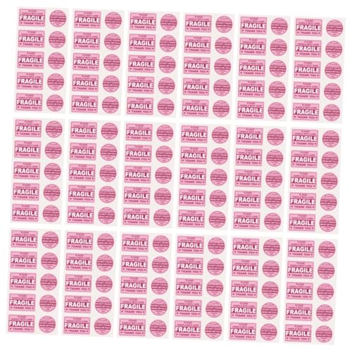 OFFSCH 50 Sheets of Shipping Fragile Warning Stickers Self-Adhesive Decals for Safe Handling Professional Packaging