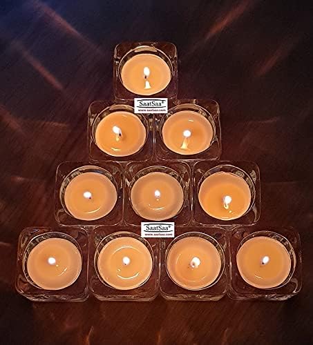 SaatSaa 20 x Luxury Clear Glass 38mm TeaLight Candle Holders, Wedding, Gift, Home decor, Tea Light Candle Holder
