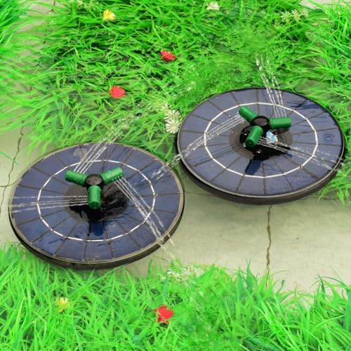 Fuente de agua con energía solar de 6 W y panel independiente con cable 3