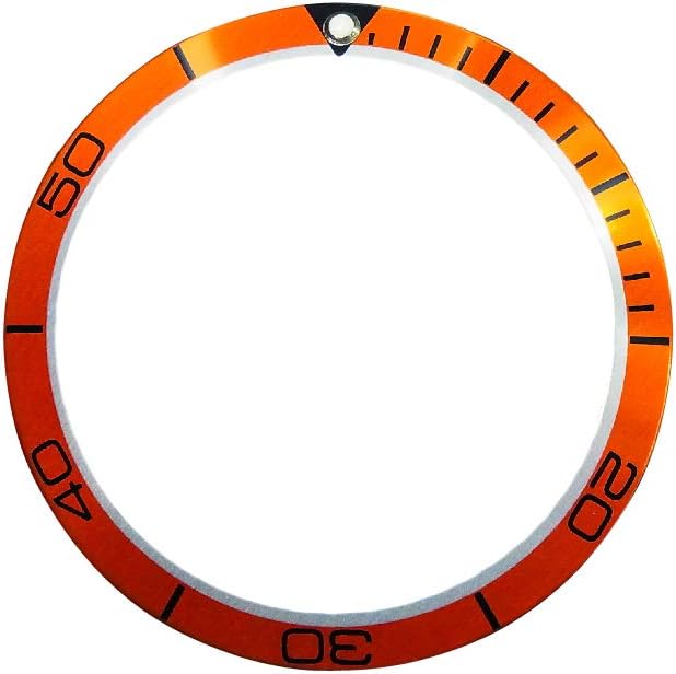 Orange Planet Ocean Aluminum Replacement Bezel Insert for Seiko Old Model 6309/7002/7S26(SKX) diversFit to Seiko Scuba Diver SKX Watches & Vostok Amphibian Komandiskie Watches