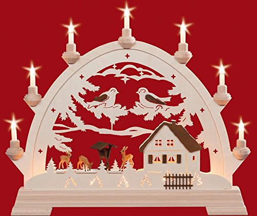Candelabrums Mire la Feuille ronde avec cerfs pour une lumière tamisée