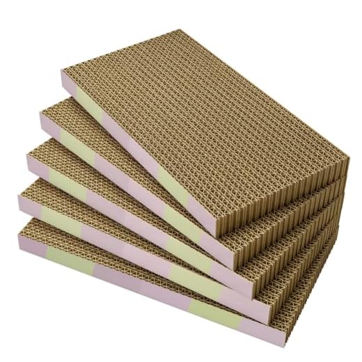 5-Pack Reversible Cat Scratcher Pad, Durable Scratching Board