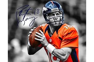 Ikonic Home Decor Print Wall Art Autographed by Peyton Manning
