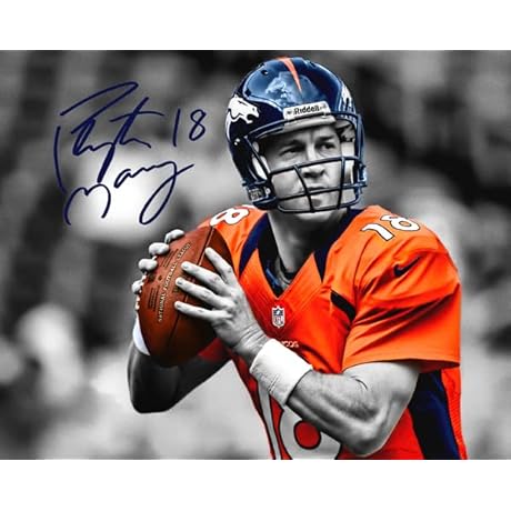 Ikonic Home Decor Print Wall Art Autographed by Peyton Manning
