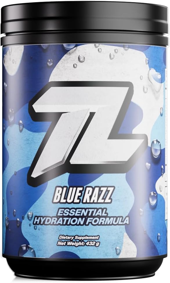 Treigning Lab Hydration Electrolyte Powder, Sugar‑Free, Sam Calavitta “Coach Cal” Approved Drink Mix with 6 Key Electrolytes, USA Made, Keto Friendly, Vegan, Non-GMO, Blue Razz, 90‑Servings