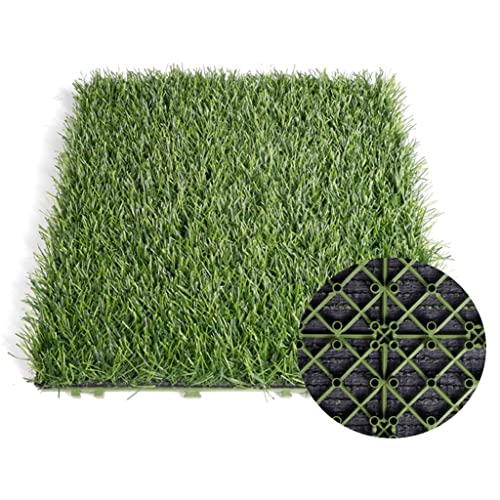 Pavimentazione Erba Sintetica Mattonelle Di Giuntura Artificiale Del Prato Inglese, Tappetino Da Giardino Ad Incastro Autodrenante Per Esterni Per Tutte Le Stagioni, Altezza Pagliaio 3 Cm, Facile Da I
