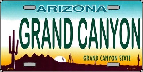 LP-1094 GRAND CANYON Arizona Novelty State 1PonmNKL Background Vanity Metal ByRsl License Plate Tag Sign metal plate sign licence djdjuei56 bnjdiw89 bndjjrtt5 bncc34 fghw 6" x 12" standard automotive aluminum metal novelty license plate with 4 hole