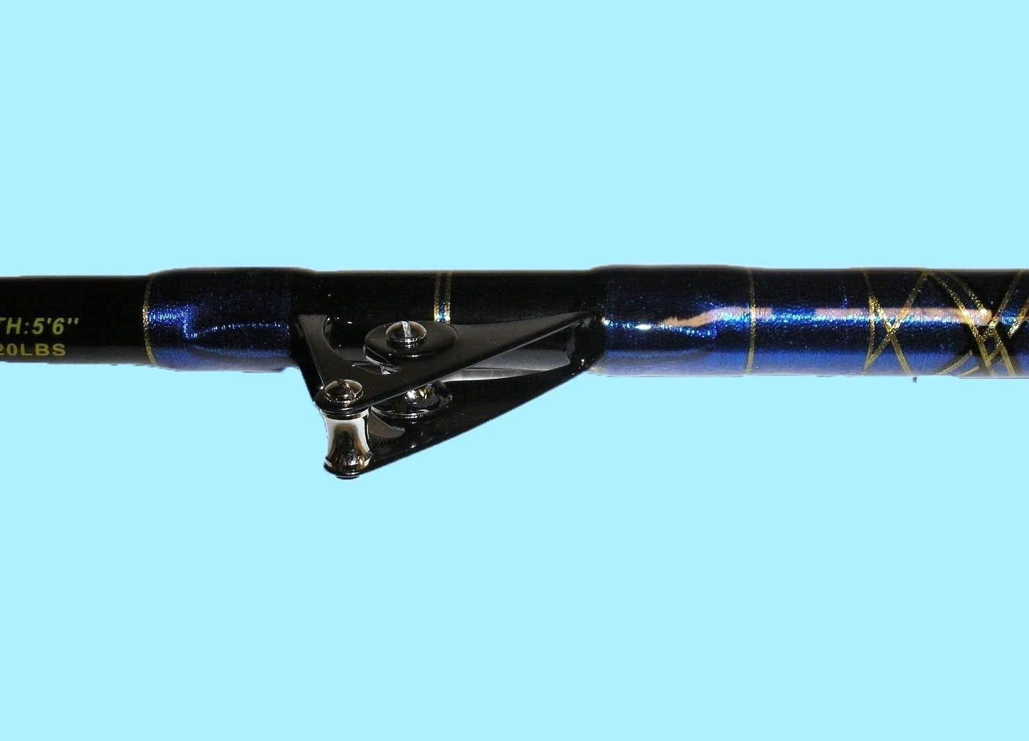 OKIAYA 50-80lb 5'6" Blueline Saltwater Trolling Fishing Rod Bent Butt Swivel Tip
