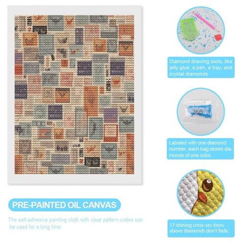 Kits de pintura de diamantes para crear postales artísticas y decorar tu salón 3
