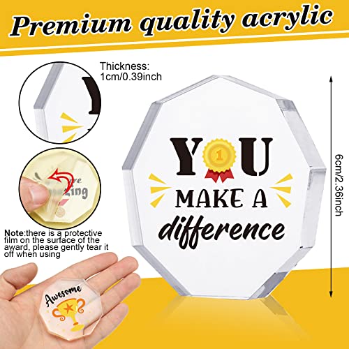 Janmercy 10 Pcs Employee Appreciation Acrylic Award Appreciation Trophy Employee Acrylic Trophies Award Gifts for Worker Adults Staff Team Gifts - Thumbnail 2