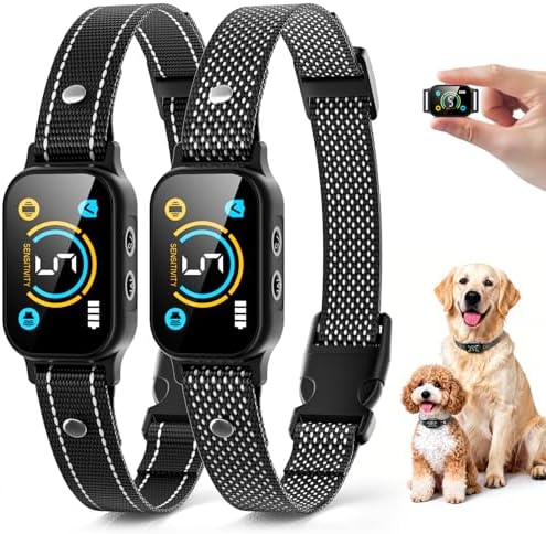 Amazon.com : 2 Pack Bark Collar, Smart Dog Bark Collar for Large Medium ...