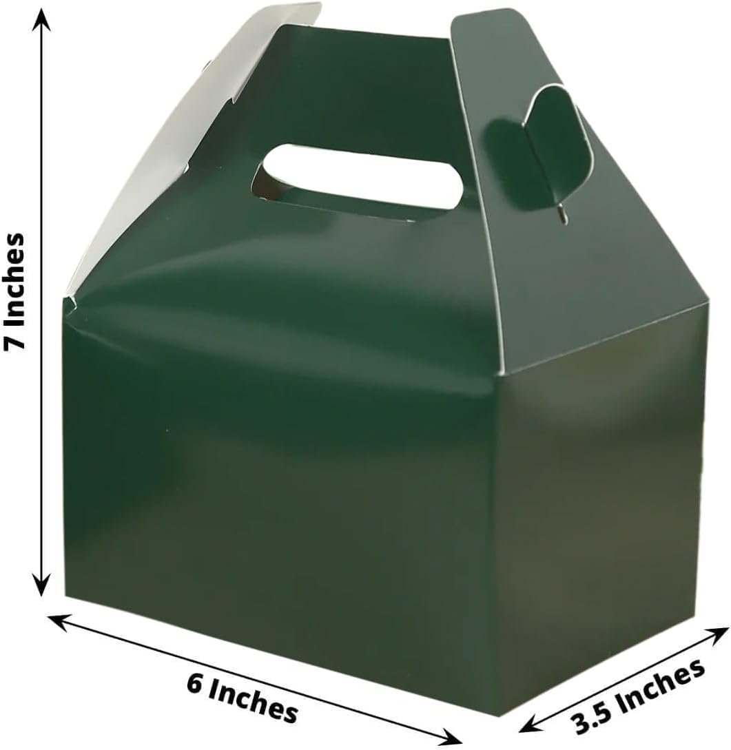 Balsa Circle 25 Hunter Green Tote Gift Boxes Party Treats Favor Holders Wedding Birthday Events Reception Catering Home Decorations Supplies