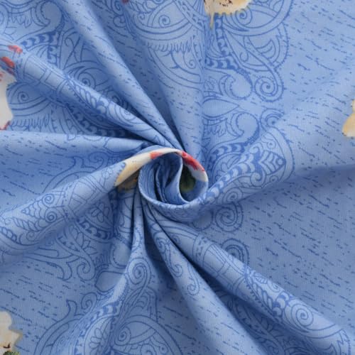 Image of Florida Polycotton Bedsheet (Blue, Double)