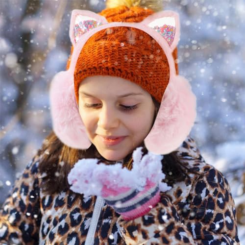 Orejeras de invierno para evitar el frío en las orejas con felpa suave y cómoda 5