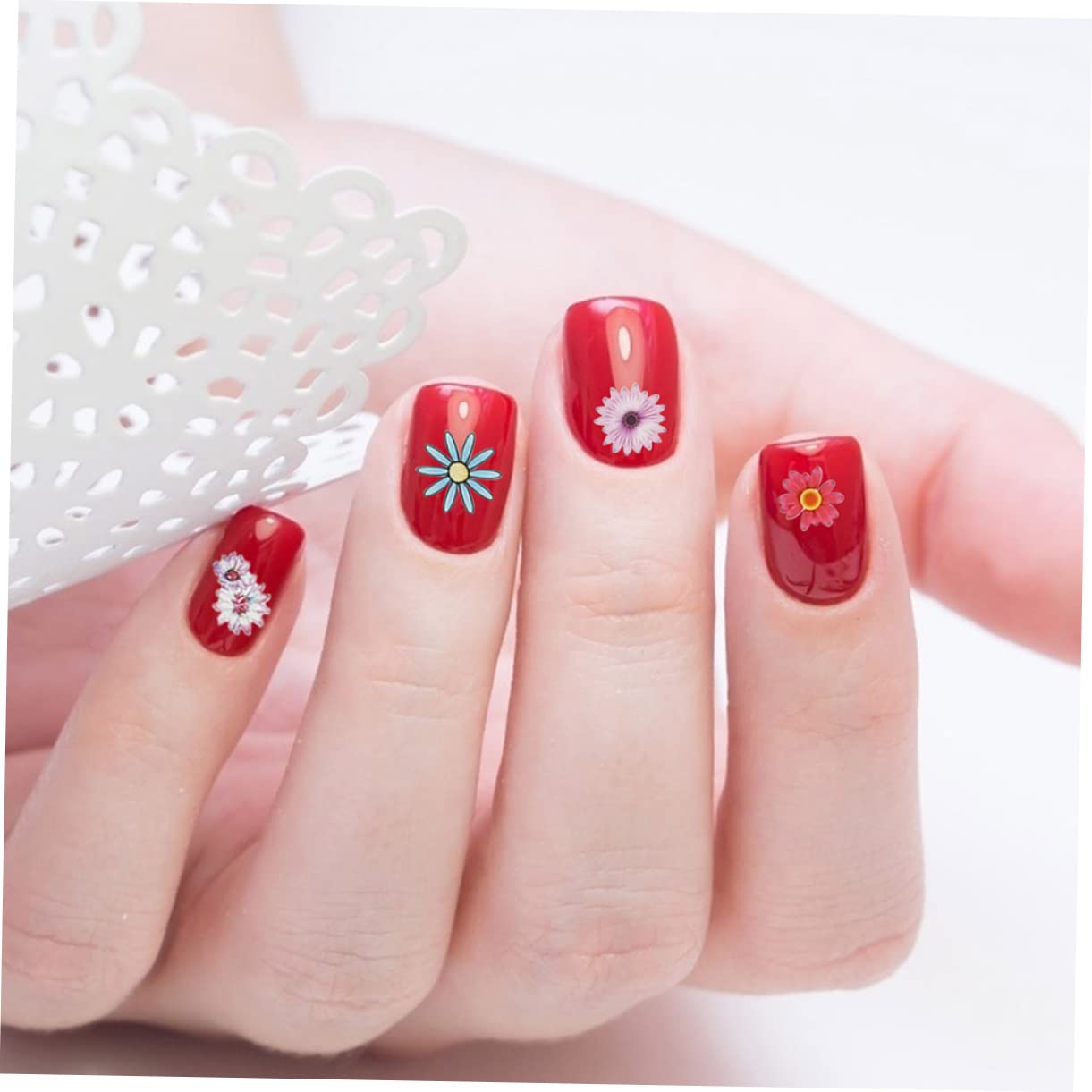 3 Set Adesivi Unghie Fiori Autoadesivi Decorazioni Nail Art Per Manicure Diy Facile Applicazione Per Principianti E Professionisti Per Quotidiana 5 Fogli*3