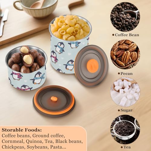 Contenedor de café hermético de acero inoxidable 900 ml miniatura 5