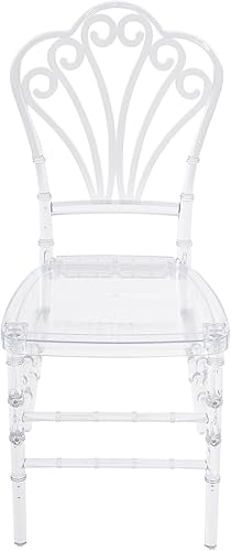 Miniatura 3 de 4PCS Clear Dining Chairs, Modern Clear Acrylic-Style Pc Material Chairs, Space-Saving Stackable (8 Units High) Dining Chair for Wedding Party Event