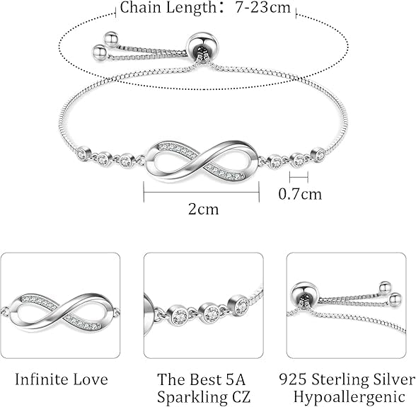 Infinity Bracelet for Her – Thoughtful Gift for Mom, Daughter, Wife, Sister, Friend & More – Meaningful Jewelry with Message Card in Gift Box3